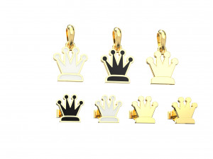 queen pendant and earrings chess set Modelo 3D
