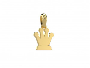 queen pendant and earrings chess set Modelo 3D