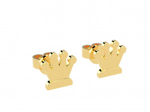 queen pendant and earrings chess set Modelo 3D