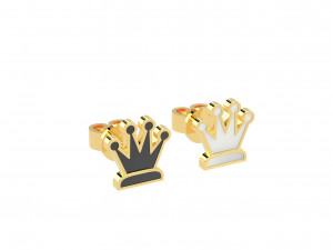 queen pendant and earrings chess set Modelo 3D