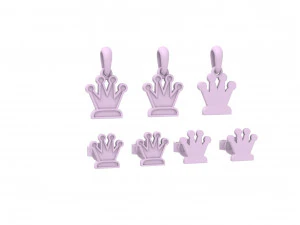 皇后吊坠和耳环国际象棋套装 3D 模型