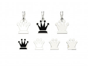 queen pendant and earrings chess set Modelo 3D