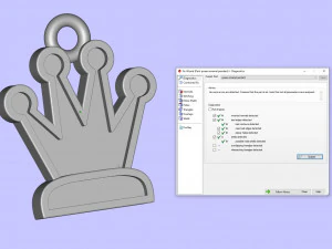 皇后吊坠和耳环国际象棋套装 3D 模型