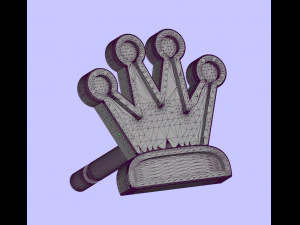 皇后吊坠和耳环国际象棋套装 3D 模型