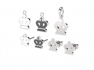 chess pendants and earrings set 3d print models 3D Model