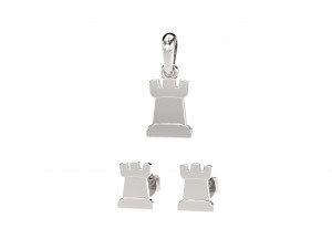 chess pendants and earrings set 3d print models 3D Model