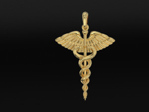 new caduceus pendant Modèle 3D