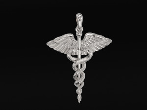 new caduceus pendant Modello 3D