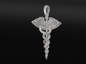 new caduceus pendant Modello 3D