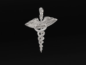 new caduceus pendant Modello 3D