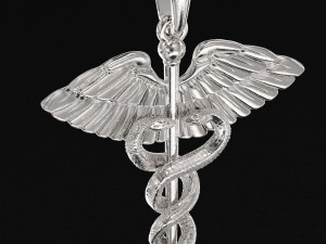 new caduceus pendant Modello 3D