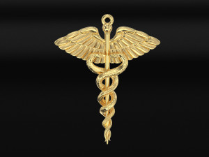 new caduceus pendant Modello 3D