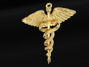 new caduceus pendant Modello 3D