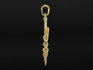new caduceus pendant Modello 3D