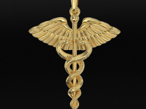 new caduceus pendant Modello 3D