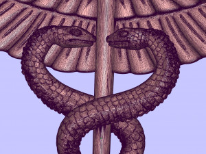 new caduceus pendant Modello 3D