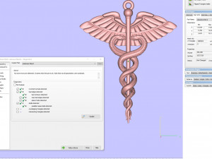 new caduceus pendant Modello 3D
