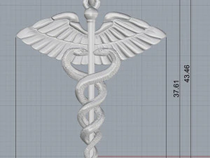 新杖吊坠 3D 模型