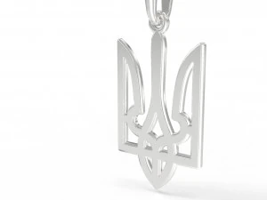 乌克兰国徽2吊坠3D打印模型 3D 模型