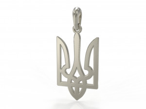 Ukraine coat of arms 2 pendant 3D print model 3D Model
