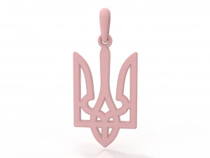 乌克兰国徽2吊坠3D打印模型 3D 模型