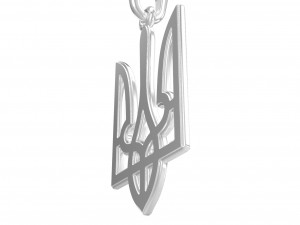 Ukraine coat of arms 2 pendant 3D print model 3D Model