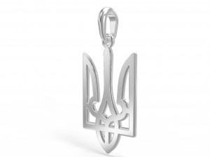Ukraine coat of arms 2 pendant 3D print model 3D Model