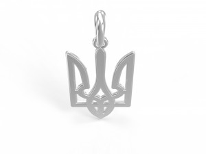 Ukraine coat of arms 2 pendant 3D print model 3D Model