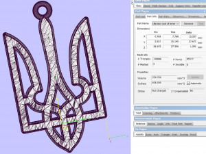 Ukraine coat of arms 2 pendant 3D print model 3D Model