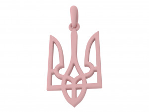 Ukraine coat of arms 3 pendant 3D print model 3D Принт Модель