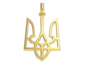 Ukraine coat of arms 3 pendant 3D print model 3D Print Model
