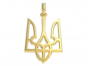 Ukrayna arması 3 kolye 3D baskı modeli 3D Baskı Modeli