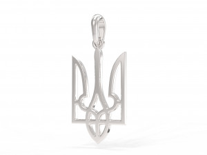 Ukraine coat of arms 3 pendant 3D print model 3D Принт Модель