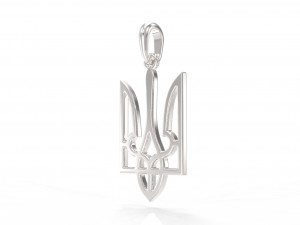 Ukraine coat of arms 3 pendant 3D print model 3D Принт Модель
