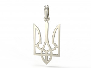 Ukraine coat of arms 3 pendant 3D print model 3D Принт Модель