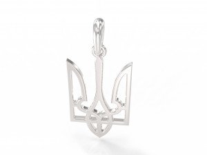 Ukraine coat of arms 3 pendant 3D print model 3D Принт Модель