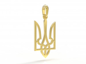 Ukraine coat of arms 3 pendant 3D print model 3D Принт Модель