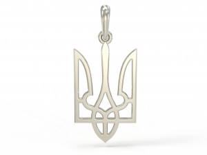 Ukraine coat of arms 3 pendant 3D print model 3D Принт Модель