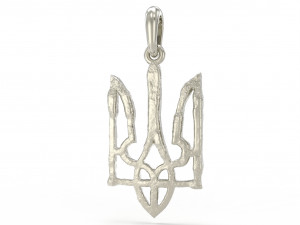 Ukraine coat of arms 4 pendant 3D print model 3D Print Model