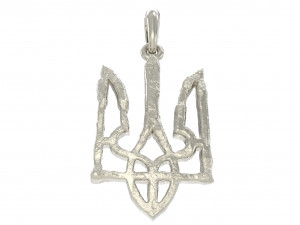 Ukraine coat of arms 4 pendant 3D print model Modello di stampa 3D