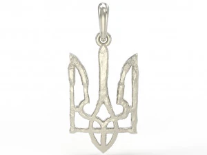 Ukraine coat of arms 4 pendant 3D print model 3D Print Model