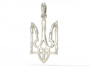 Ukraine coat of arms 4 pendant 3D print model 3D Print Model