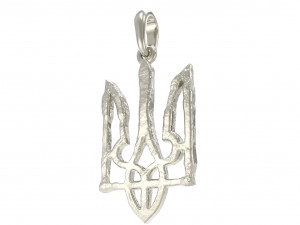 Ukraine coat of arms 4 pendant 3D print model Modello di stampa 3D