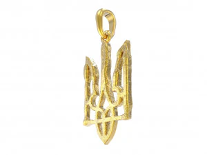 Ukraine coat of arms 4 pendant 3D print model 3D Print Model
