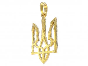 Ukraine coat of arms 4 pendant 3D print model 3D Print Model