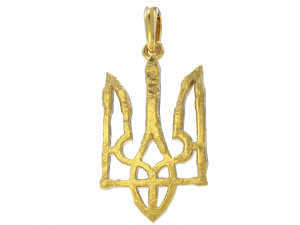 Ukraine coat of arms 4 pendant 3D print model Modello di stampa 3D