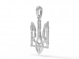 Ukraine coat of arms 4 pendant 3D print model 3D Print Model