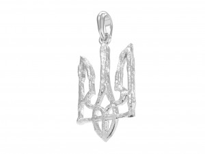 Ukraine coat of arms 4 pendant 3D print model Modello di stampa 3D