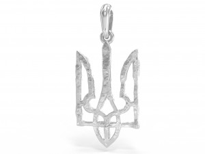 Ukraine coat of arms 4 pendant 3D print model Modello di stampa 3D