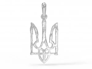 Ukraine coat of arms 4 pendant 3D print model 3D Print Model